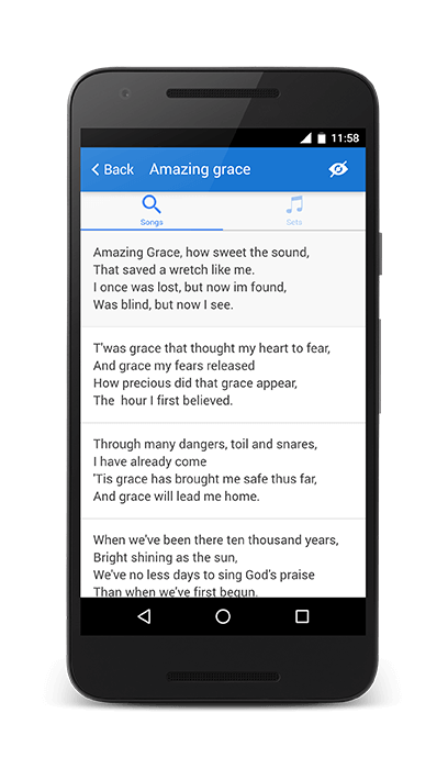 Display lyrics
